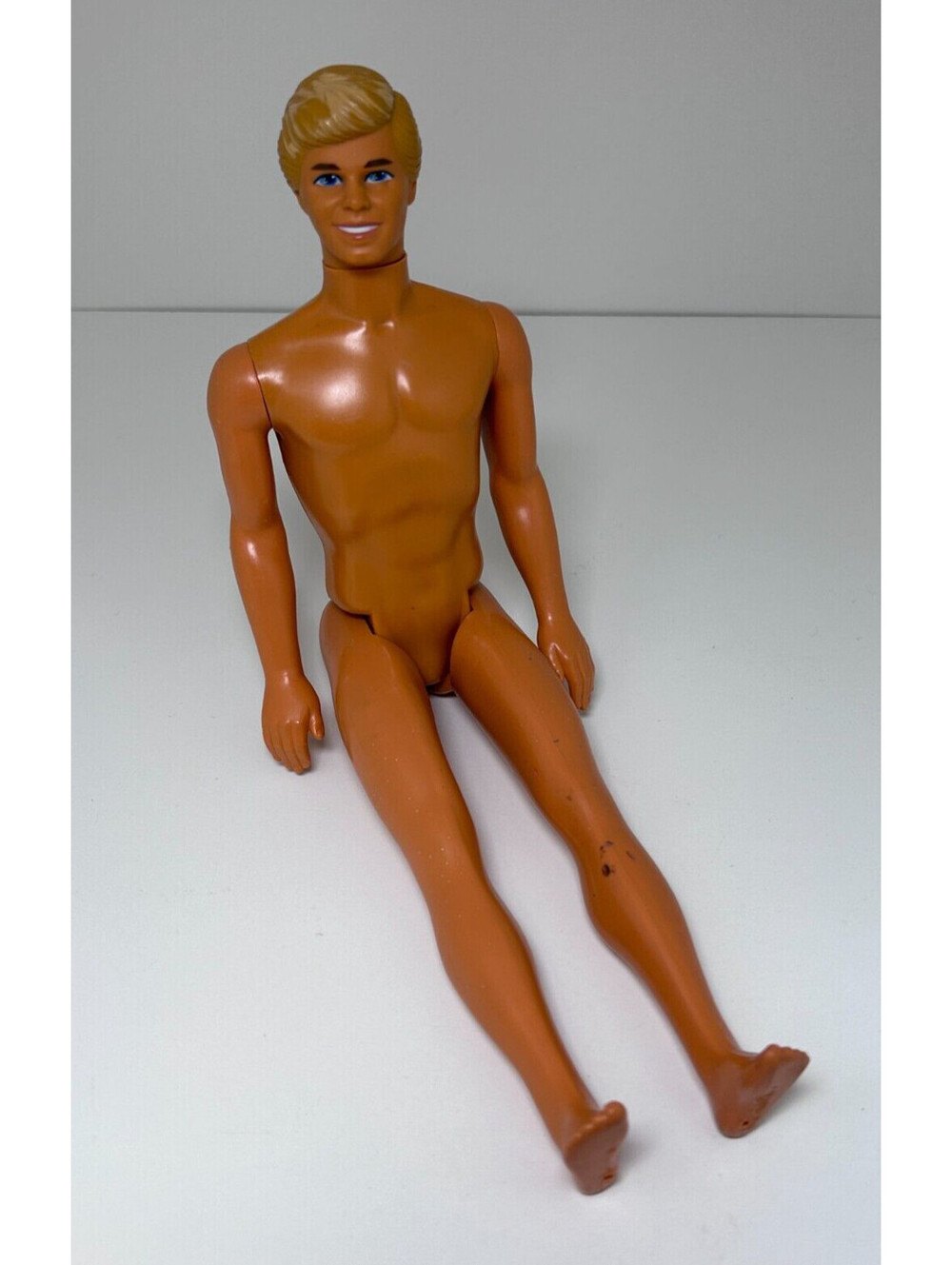 Vintage Barbie Ken Doll 1988 Head 1968 Body Blonde Hair Blue Eyes Mattel